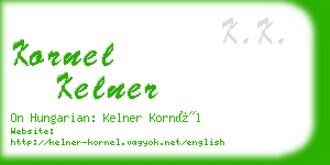 kornel kelner business card